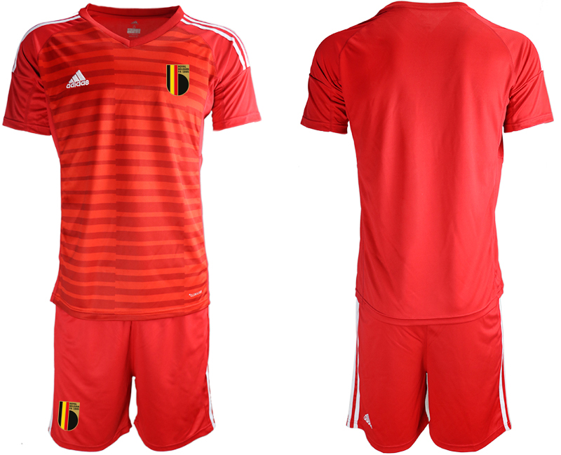 Men 2021 European Cup Belgium red goalkeeper Soccer Jersey